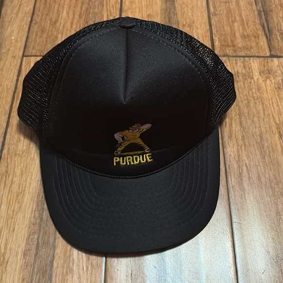 Purdue Boilermakers Snapback Black University Trucker Mesh Hat Cap - Picture 3 of 8